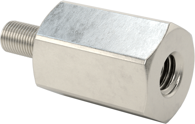 18-8 Paslanmaz Çelik Erkek-Dişi Altıgen Dişli Adaptör, M5 x 0,5 mm Diş - M6 x 1 mm Diş