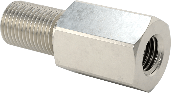 18-8 Paslanmaz Çelik Erkek-Dişi Altıgen Dişli Adaptör, M10 x 1 mm Diş - M8 x 1 mm Diş