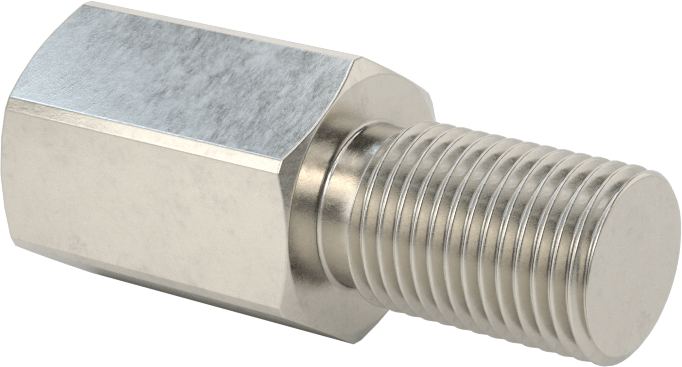 18-8 Paslanmaz Çelik Erkek-Dişi Altıgen Dişli Adaptör, M10 x 1 mm Diş - M8 x 1 mm Diş