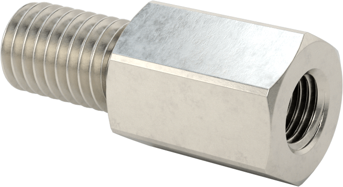 18-8 Paslanmaz Çelik Erkek-Dişi Altıgen Dişli Adaptör, M10 x 1,5 mm Diş - M8 x 1 mm Diş