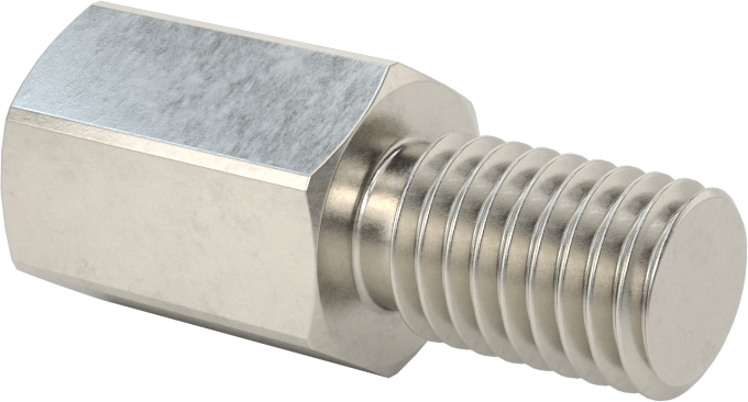 18-8 Paslanmaz Çelik Erkek-Dişi Altıgen Dişli Adaptör, M10 x 1,5 mm Diş - M8 x 1 mm Diş