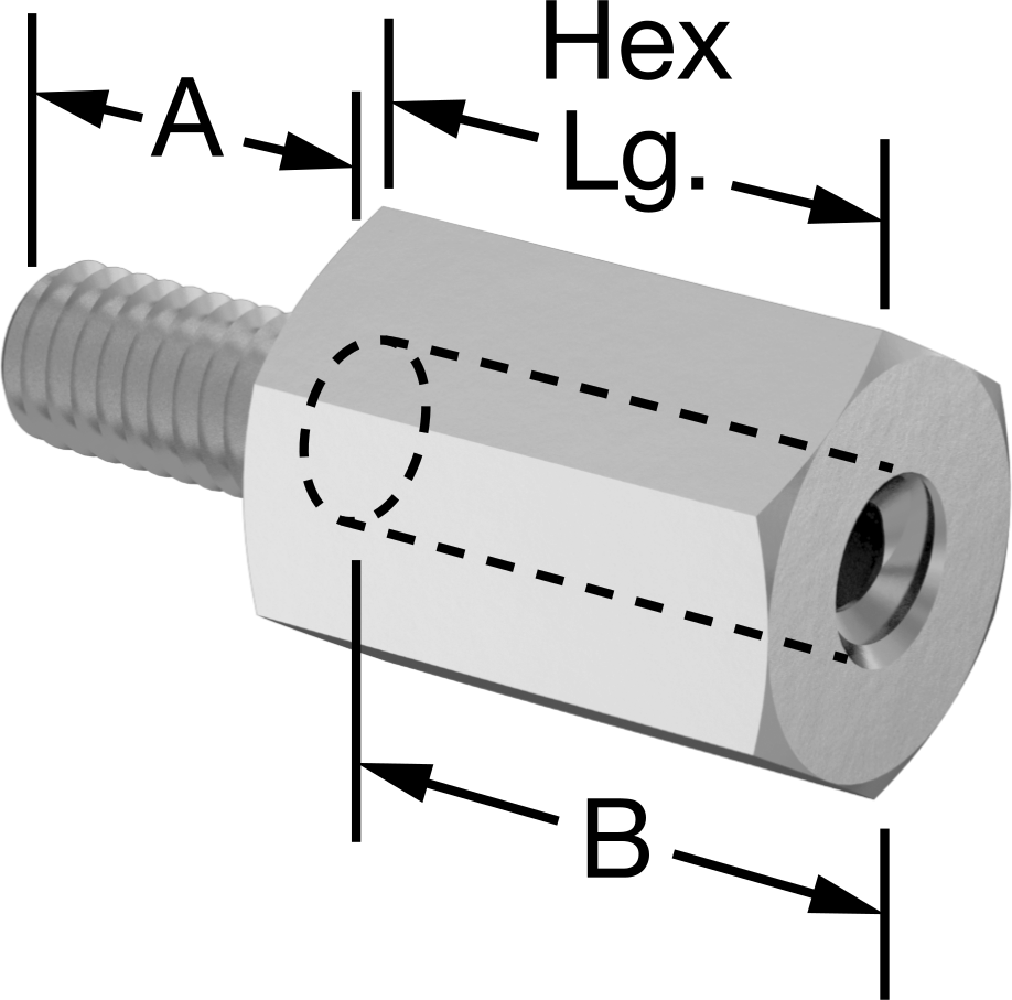 18-8 Paslanmaz Çelik Erkek-Dişi Altıgen Dişli Adaptör, M8 x 1 mm Dişten M6 x 0,75 mm Dişe