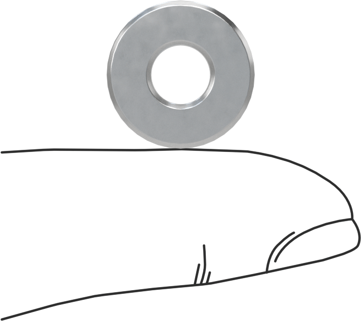 Alüminyum Dişsiz Ara Parça, 5/8" OD, 1/8" Uzunluk, 1/4" Vida Boyutu için