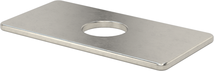 18-8 Paslanmaz Çelik Dikdörtgen Pul, 5/16" Vida Boyutu için, 0.344" ID, 1,500 inç Uzunluk