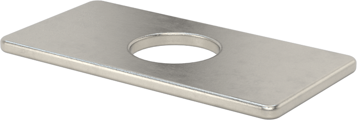 18-8 Paslanmaz Çelik Dikdörtgen Pul, 3/8" Vida Boyutu için, 0.406" ID, 1,500 inç Uzunluk