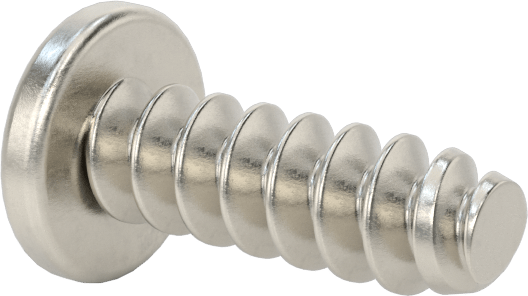 Sac Metal için Yuvarlak Başlı Kör Vidalar, 18-8 Paslanmaz Çelik, Numara 2 Boyut, 1/4" Uzunluk