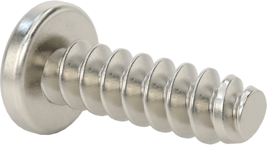Sac Metal için Yuvarlak Başlı Kör Vidalar, 18-8 Paslanmaz Çelik, Numara 6 Boyut, 7/16" Uzunluk