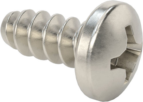 Sac Metal için Yuvarlak Başlı Kör Vidalar, 18-8 Paslanmaz Çelik, 4 Numara Boyut, 1/4" Uzunluk