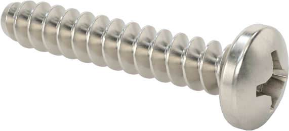 Sac Metal için Yuvarlak Başlı Kör Vidalar, 18-8 Paslanmaz Çelik, 4 Numara Boyut, 5/8" Uzunluk