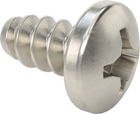Sac Metal için Yuvarlak Başlı Kör Vidalar, 18-8 Paslanmaz Çelik, Numara 6 Boyut, 1/4" Uzunluk