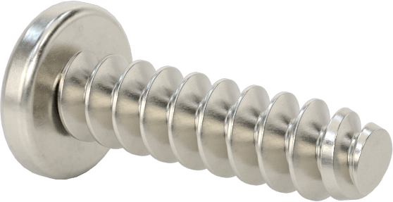 Sac Metal için Yuvarlak Başlı Kör Vidalar, 18-8 Paslanmaz Çelik, Numara 6 Boyut, 1/2" Uzunluk