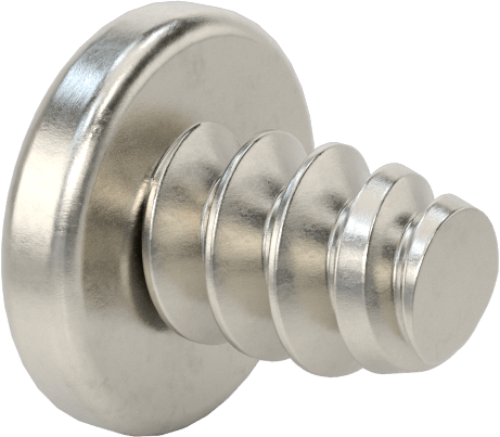 Sac Metal için Yuvarlak Başlı Kör Vidalar, 18-8 Paslanmaz Çelik, 10 Numaralı Boyut, 1/4" Uzunluk
