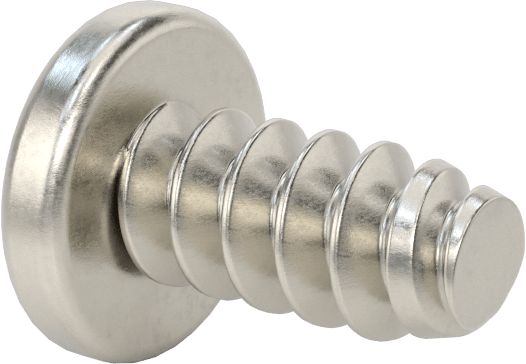 Sac Metal için Yuvarlak Başlı Kör Vidalar, 18-8 Paslanmaz Çelik, 10 Numaralı Boyut, 3/8" Uzunluk