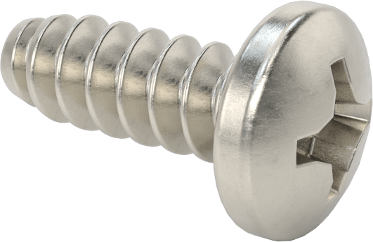 Sac Metal için Yuvarlak Başlı Kör Vidalar, 18-8 Paslanmaz Çelik, 10 Numaralı Boyut, 1/2" Uzunluk