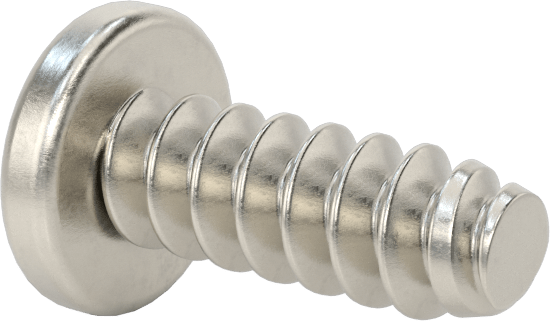 Sac Metal için Yuvarlak Başlı Kör Vidalar, 18-8 Paslanmaz Çelik, 10 Numaralı Boyut, 1/2" Uzunluk