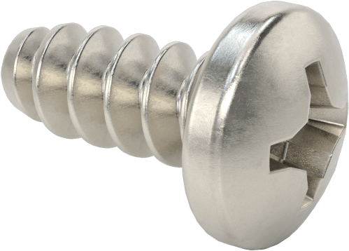 Sac Metal için Yuvarlak Başlı Kör Vidalar, Süper Korozyona Dayanıklı 316 Paslanmaz Çelik, 4 Numara Boyut, 1/4" Uzunluk