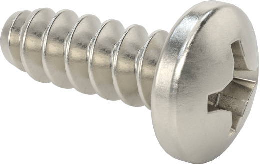 Sac Metal için Yuvarlak Başlı Kör Vidalar, Süper Korozyona Dayanıklı 316 Paslanmaz Çelik, Numara 6 Boyut, 3/8" Uzunluk
