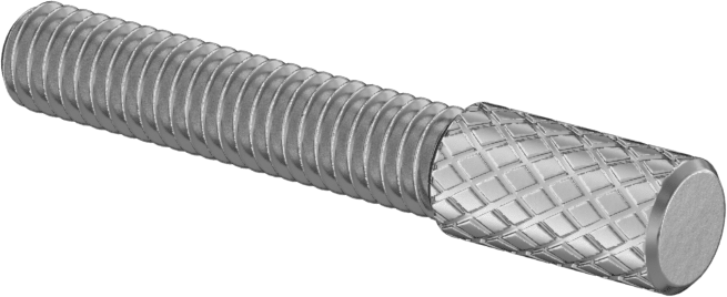 Tırtıllı Başlı Parmak Vidası, Dar, M4 x 0,7 mm Diş Boyutu, 19 mm uzunluk