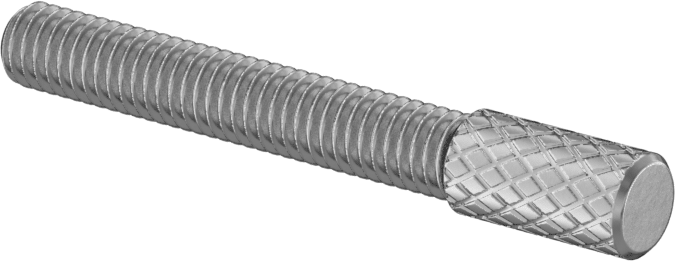 Tırtıllı Başlı Parmak Vidası, Dar, M4 x 0,7 mm Diş Boyutu, 25 mm Uzunluk