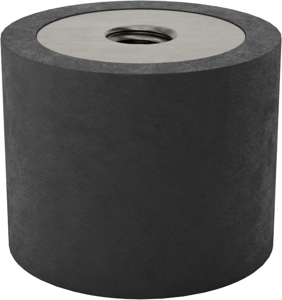 Neopren Titreşim Sönümleyici Sandviç Montaj, M4 x 0,7 mm Dişli Çelik Ek Parça, 25 lb Kapasite