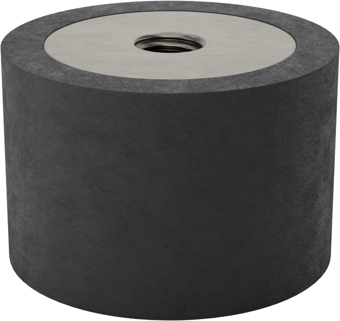 Neopren Titreşim Sönümleyici Sandviç Montaj, M8 x 1,25 mm Dişli Çelik Ek Parça ile, 170 lbs. Kapasite