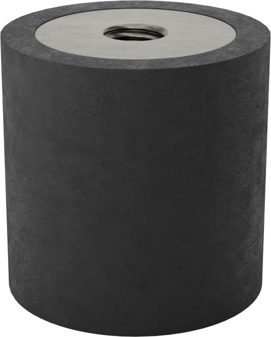 Neopren Titreşim Sönümleyici Sandviç Montaj, M6 x 1 mm Dişli Çelik Ek Parça ile, 55 lbs. Kapasite
