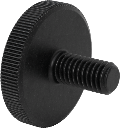 Çelik Düşük Profilli Tırtıllı Başlı Parmak Vidası, M3 x 0,5 mm Diş Boyutu, 6 mm Uzunluk
