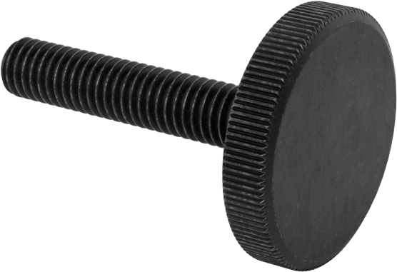 Çelik Düşük Profilli Tırtıllı Başlı Parmak Vidası, M3 x 0,5 mm Diş Boyutu, 16 mm Uzunluk