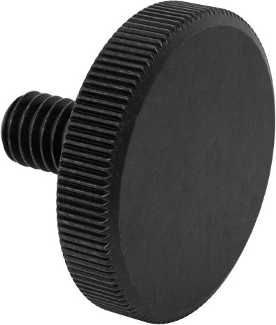 Çelik Düşük Profilli Tırtıllı Başlı Parmak Vidası, M4 x 0,7 mm Diş Boyutu, 8 mm Uzunluk