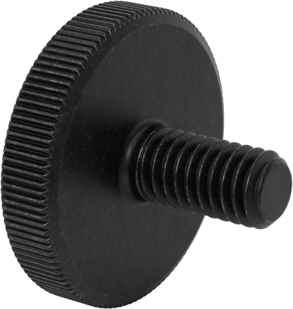 Çelik Düşük Profilli Tırtıllı Başlı Parmak Vidası, M4 x 0,7 mm Diş Boyutu, 8 mm Uzunluk