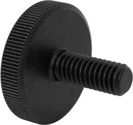 Çelik Düşük Profilli Tırtıllı Başlı Parmak Vidası, M4 x 0,7 mm Diş Boyutu, 10 mm Uzunluk