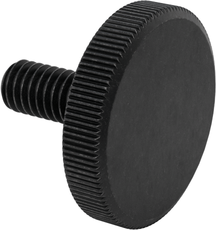 Çelik Düşük Profilli Tırtıllı Başlı Parmak Vidası, M4 x 0,7 mm Diş Boyutu, 10 mm Uzunluk