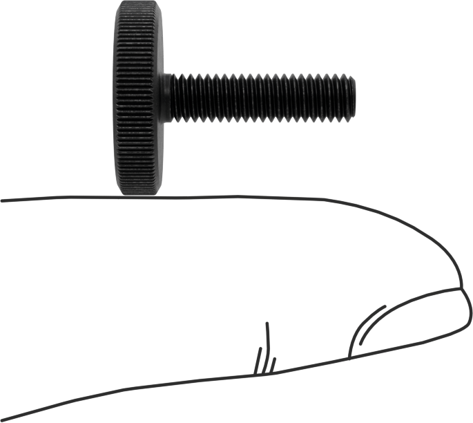 Çelik Düşük Profilli Tırtıllı Başlı Parmak Vidası, M4 x 0,7 mm Diş Boyutu, 16 mm Uzunluk