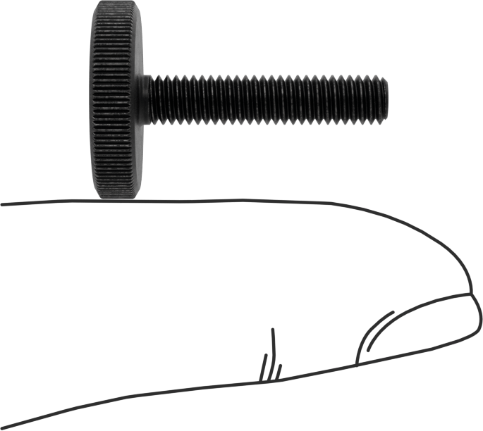 Çelik Düşük Profilli Tırtıllı Başlı Parmak Vidası, M4 x 0,7 mm Diş Boyutu, 20 mm Uzunluk