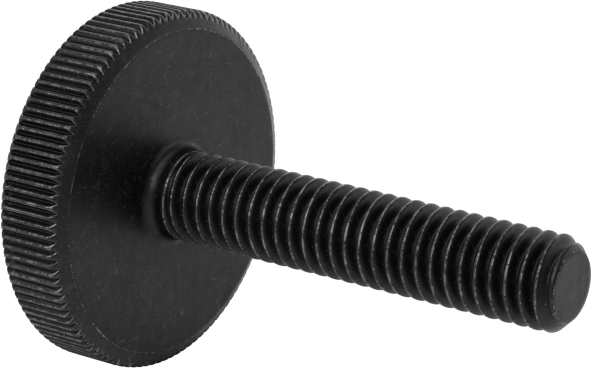 Çelik Düşük Profilli Tırtıllı Başlı Parmak Vidası, M4 x 0,7 mm Diş Boyutu, 20 mm Uzunluk