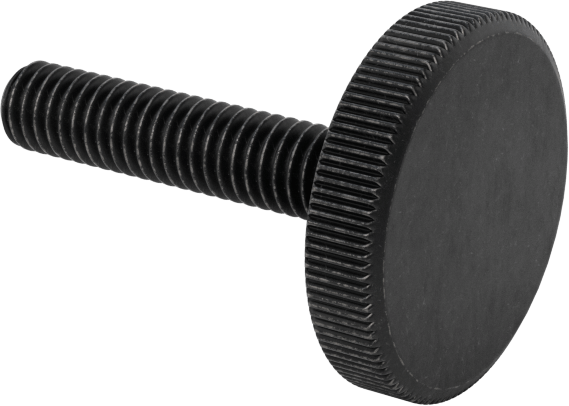 Çelik Düşük Profilli Tırtıllı Başlı Parmak Vidası, M4 x 0,7 mm Diş Boyutu, 20 mm Uzunluk