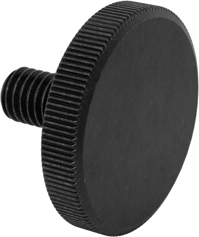 Çelik Düşük Profilli Tırtıllı Başlı Parmak Vidası, M5 x 0,8 mm Diş Boyutu, 10 mm Uzunluk