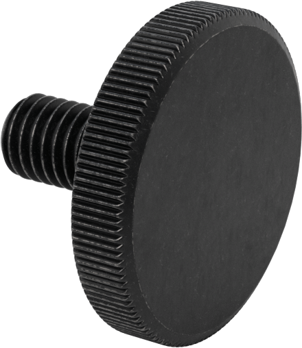 Çelik Düşük Profilli Tırtıllı Başlı Parmak Vidası, M8 x 1,25 mm Diş Boyutu, 16 mm Uzunluk