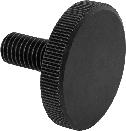 Çelik Düşük Profilli Tırtıllı Başlı Parmak Vidası, M8 x 1,25 mm Diş Boyutu, 20 mm Uzunluk