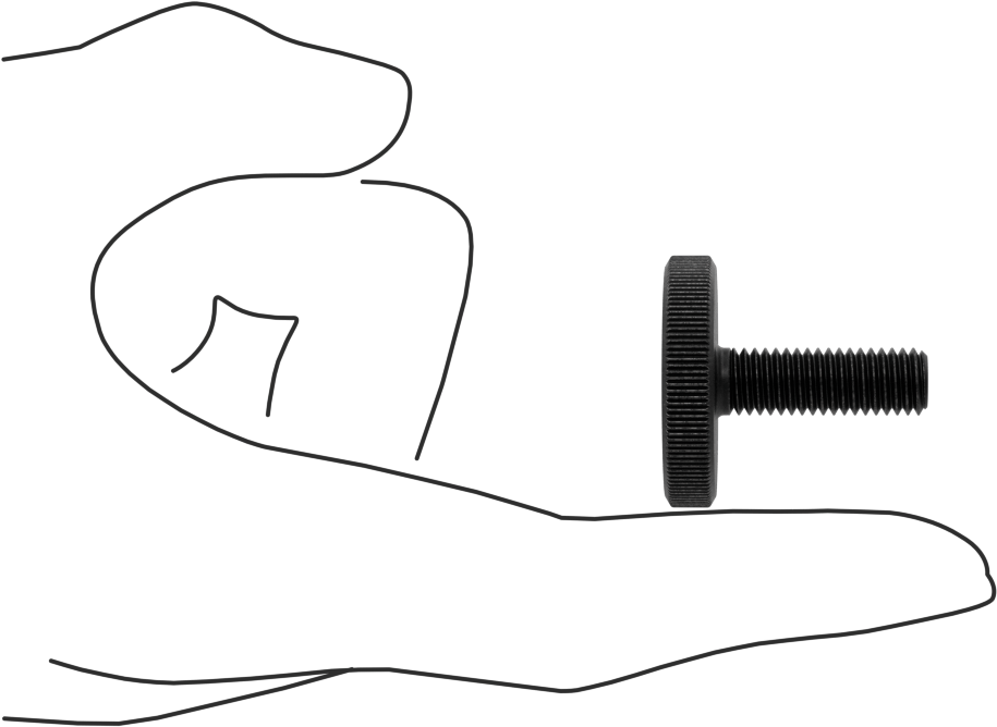 Çelik Düşük Profilli Tırtıllı Başlı Parmak Vidası, M8 x 1,25 mm Diş Boyutu, 25 mm Uzunluk