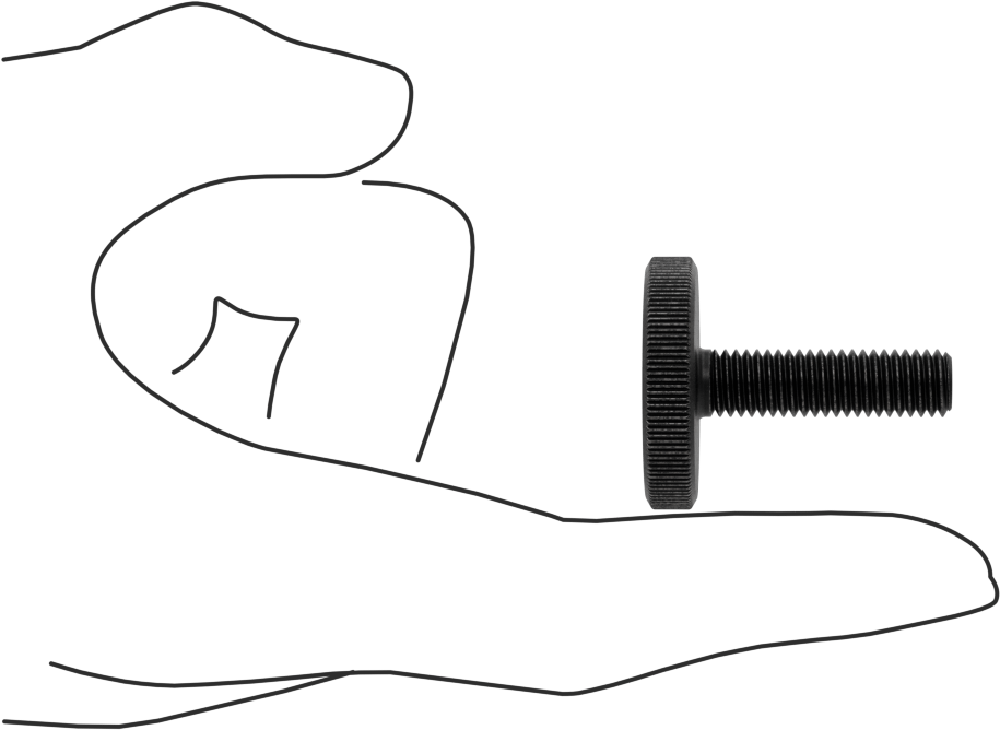 Çelik Düşük Profilli Tırtıllı Başlı Parmak Vidası, M8 x 1,25 mm Diş Boyutu, 30 mm Uzunluk