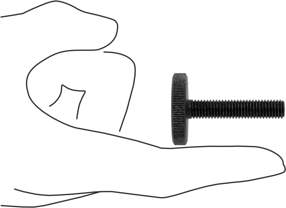 Çelik Düşük Profilli Tırtıllı Başlı Parmak Vidası, M8 x 1,25 mm Diş Boyutu, 40 mm Uzunluk