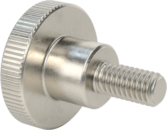 Paslanmaz Çelik Yükseltilmiş Tırtıllı Başlı Parmak Vidası, M4 x 0,7 mm Diş Boyutu, 8 mm Uzunluk
