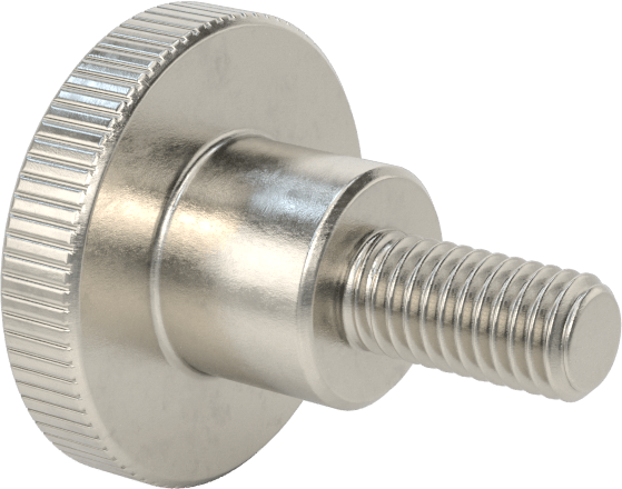 Paslanmaz Çelik Yükseltilmiş Tırtıllı Başlı Parmak Vidası, M5 x 0,8 mm Diş Boyutu, 10 mm Uzunluk