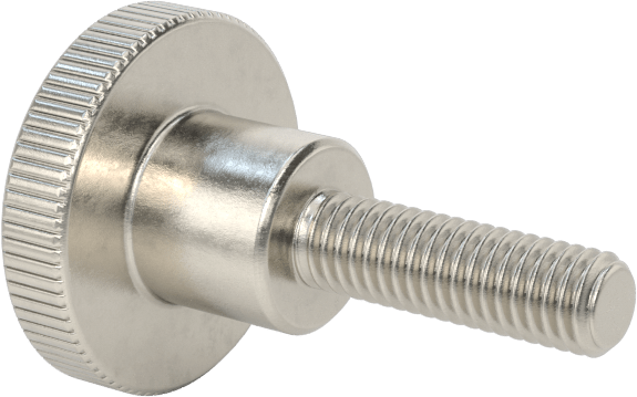 Paslanmaz Çelik Yükseltilmiş Tırtıllı Başlı Parmak Vidası, M3 x 0,50 mm Dişli Boyutu, 10 mm Uzunluk