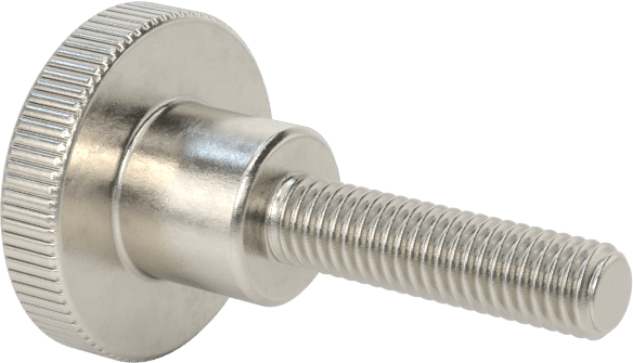 Paslanmaz Çelik Yükseltilmiş Tırtıllı Başlı Parmak Vidası, M3 x 0,50 mm Dişli Boyutu, 12 mm Uzunluk