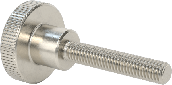 Paslanmaz Çelik Yükseltilmiş Tırtıllı Başlı Parmak Vidası, M3 x 0,50 mm Dişli Boyutu, 16 mm Uzunluk