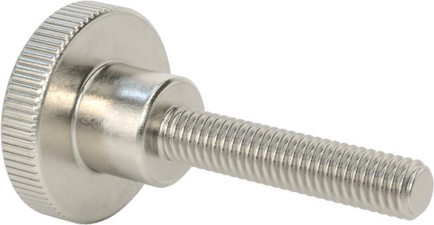 Paslanmaz Çelik Yükseltilmiş Tırtıllı Başlı Parmak Vidası, M4 x 0,70 mm Diş Boyutu, 20 mm Uzunluk