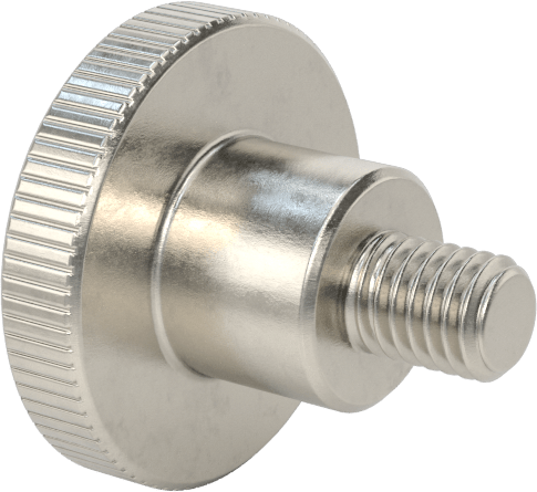 Paslanmaz Çelik Yükseltilmiş Tırtıllı Başlı Parmak Vidası, M5 x 0,80 mm Diş Boyutu, 6 mm Uzunluk