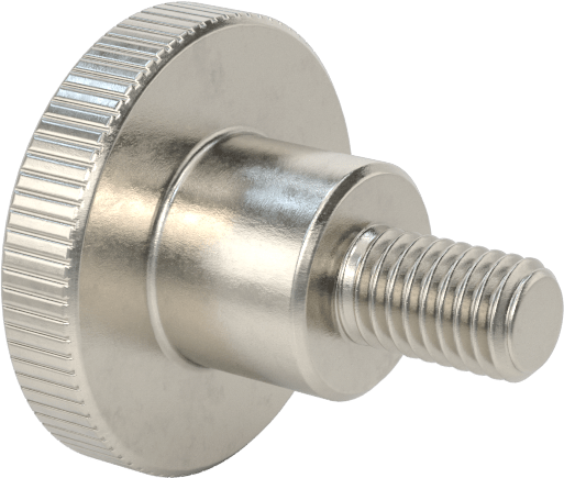Paslanmaz Çelik Yükseltilmiş Tırtıllı Başlı Parmak Vidası, M5 x 0,80 mm Diş Boyutu, 8 mm Uzunluk
